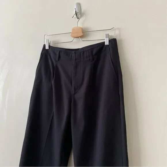CLUB Monaco-Wide Leg Black High Rise Pants - Picture 5 of 10